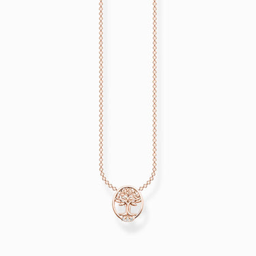 Thomas Sabo Charming Kette Tree of Love mit weißen Steinen roségold KE2126-416-14-L45V